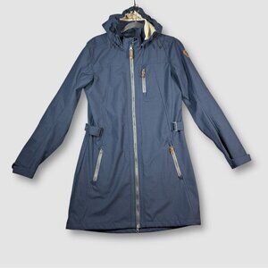 Killtec Hooded Ripstop Gorpcore Navy Blue Water Resistant Jacket Size 10